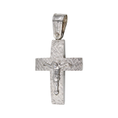 Ανδρικός λευκόχρυσος σταυρός 14Κ - ST1570