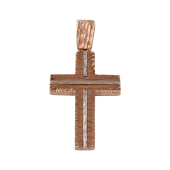 Γυναικείος δίχρωμος σταυρός 14Κ - ST1458