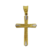 Γυναικείος δίχρωμος σταυρός 14Κ - ST1567