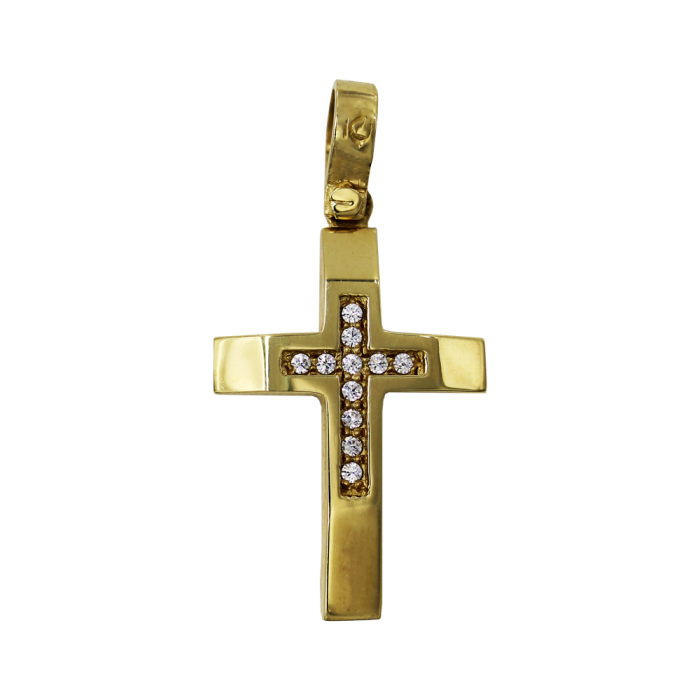 Γυναικείος χρυσός σταυρός 14Κ - ST1342