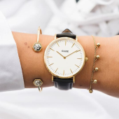 CLUSE Strap 18mm Black, Gold - CS1408101007