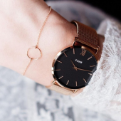 CLUSE Minuit Mesh Rose Gold/Black - CW0101203003