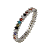Δαχτυλίδι Ασημένιο Colourful - SLV1005