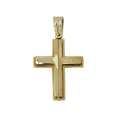 Ανδρικός δίχρωμος σταυρός 14Κ - ST1287