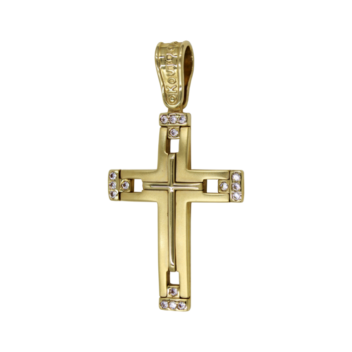 Γυναικείος χρυσός σταυρός 14Κ - ST1140