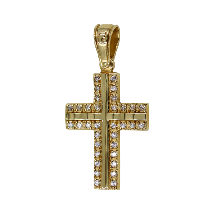 Γυναικείος χρυσός σταυρός 14Κ - ST1218