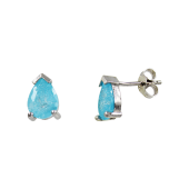 Σκουλαρίκια Ασημένια Baby Blue Drops - SLV1025B