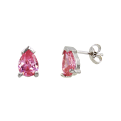 Σκουλαρίκια Ασημένια Baby Pink Drops - SLV1025P
