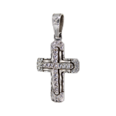 Γυναικείος λευκόχρυσος σταυρός 14Κ - ST1194