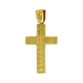 Ανδρικός δίχρωμος σταυρός 14Κ - ST1478