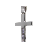 Γυναικείος λευκόχρυσος σταυρός 14Κ - ST1555