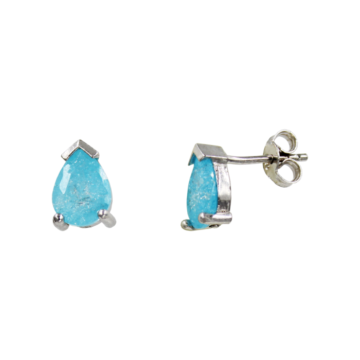 Σκουλαρίκια Ασημένια Baby Blue Drops - SLV1025B