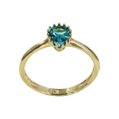 Δαχτυλίδι Δάκρυ Χρυσό Με Ζιργκόν Πέτρα 14Κ - D52474