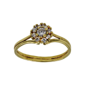 Μονόπετρο δαχτυλίδι χρυσό 14Κ - MD1017