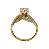 Μονόπετρο δαχτυλίδι χρυσό 14Κ - MD1023