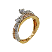 Γυναικείο δαχτυλίδι δίχρωμο 14Κ - MD1039
