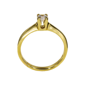 Μονόπετρο δαχτυλίδι χρυσό 14Κ - MD1050