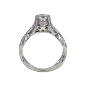 Μονόπετρο δαχτυλίδι λευκόχρυσο 14Κ - MD41081