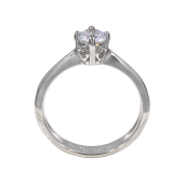 Μονόπετρο δαχτυλίδι λευκόχρυσο 14Κ - MD42249