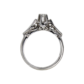 Μονόπετρο δαχτυλίδι λευκόχρυσο 18Κ - MDB1041