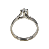 Μονόπετρο δαχτυλίδι λευκόχρυσο 18Κ - MDB1216