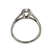 Μονόπετρο δαχτυλίδι λευκόχρυσο 18Κ - MDB1307