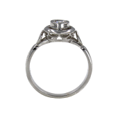 Μονόπετρο δαχτυλίδι λευκόχρυσο 18Κ - MDB1460