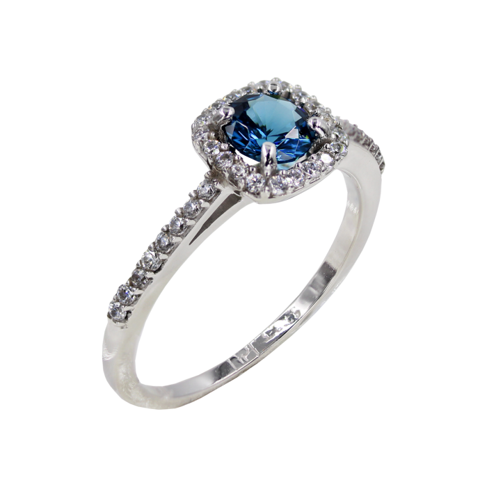Δαχτυλίδι Λευκόχρυσο Με Ζιργκόν Πέτρες 14Κ - D42365