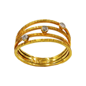 Δαχτυλίδι χρυσό με brilliant πέτρες 18Κ - D1058