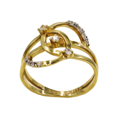 Δαχτυλίδι χρυσό με ζιργκόν πέτρες 14Κ - D51458