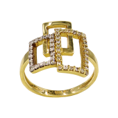 Δαχτυλίδι χρυσό με ζιργκόν πέτρες 14Κ - D51592