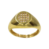 Δαχτυλίδι χρυσό με ζιργκόν πέτρες 14Κ - D51646