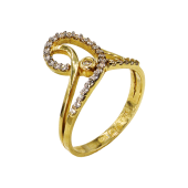 Δαχτυλίδι χρυσό με ζιργκόν πέτρες 14Κ - D51678