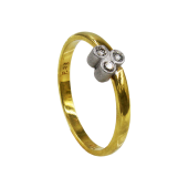 Γυναικείο δαχτυλίδι δίχρωμο 18Κ - MDB1044