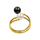Δαχτυλίδι χρυσό 14Κ με μαργαριτάρια - MRD1161