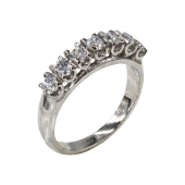 Σειρέ δαχτυλίδι λευκόχρυσο 14Κ - SD1007