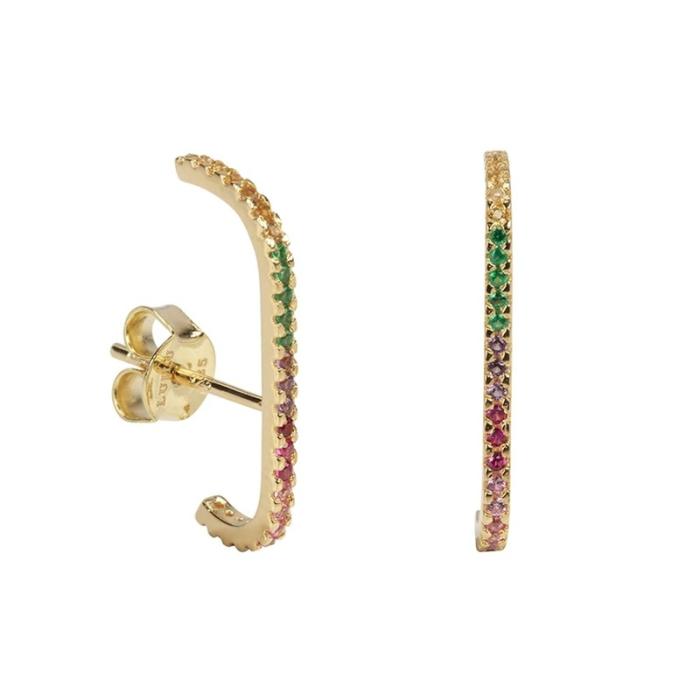 Σκουλαρίκια Honor Ασημένιο Multicolor - 60203810105C