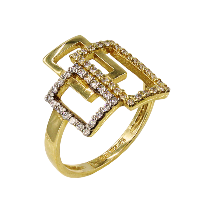 Δαχτυλίδι χρυσό με ζιργκόν πέτρες 14Κ - D51592