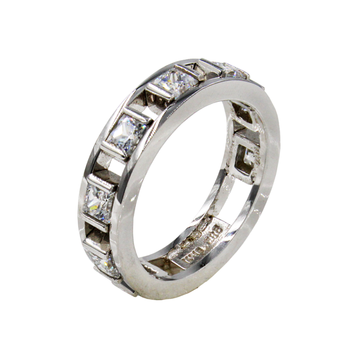 Σειρέ δαχτυλίδι λευκόχρυσο 14Κ - SD1005