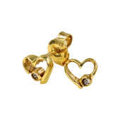 Σκουλαρίκια καρδιές χρυσά 14Κ - PSK1035