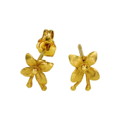 Σκουλαρίκια λουλούδια χρυσά 14Κ - PSK1043