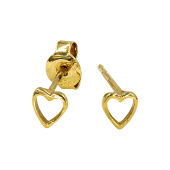 Σκουλαρίκια καρδιές χρυσά 14Κ - PSK1046K