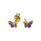Παιδικά σκουλαρίκια πεταλούδες χρυσά 9Κ - PSK1084