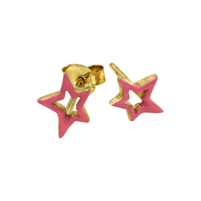 Παιδικά σκουλαρίκια αστεράκια χρυσά 9Κ - PSK1021