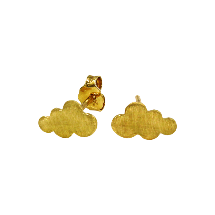Σκουλαρίκια συννεφάκια χρυσά 14Κ - PSK1044