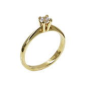 Μονόπετρο Δαχτυλίδι Χρυσό 14Κ - MD52238