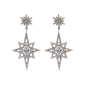 Σκουλαρίκια Ασημένια Stars - SLV1034