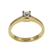 Μονόπετρο Δαχτυλίδι Χρυσό 14Κ - MD1072