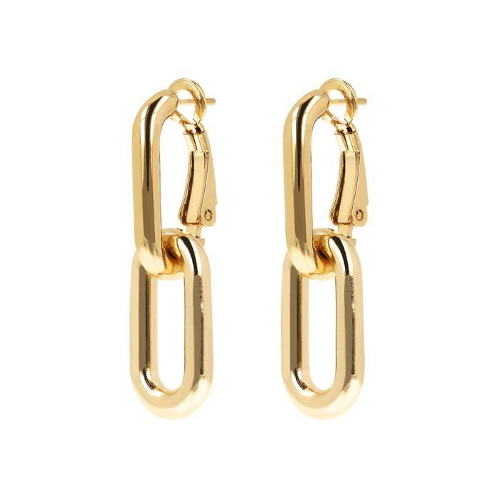Σκουλαρίκια Bronzallure 2 in 1 Golden - WSBZ01626Y