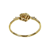 Δαχτυλίδι Τριαντάφυλλο Χρυσό Με Ζιργκόν Πέτρες 14Κ - D2165